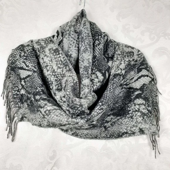Lord Taylor Accessories Snakeskin Animal Print Scarf Long
